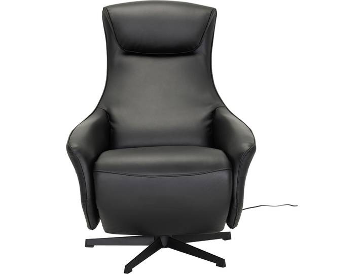 Relaxsessel Peter Schwarz Echtleder T 86.5 B 77 cm H 110.5 cm