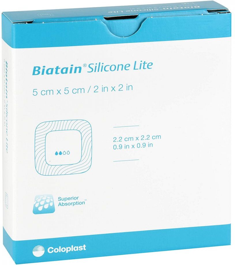 Biatain Silikon Lite Schaumverband 5x5 cm 5stk