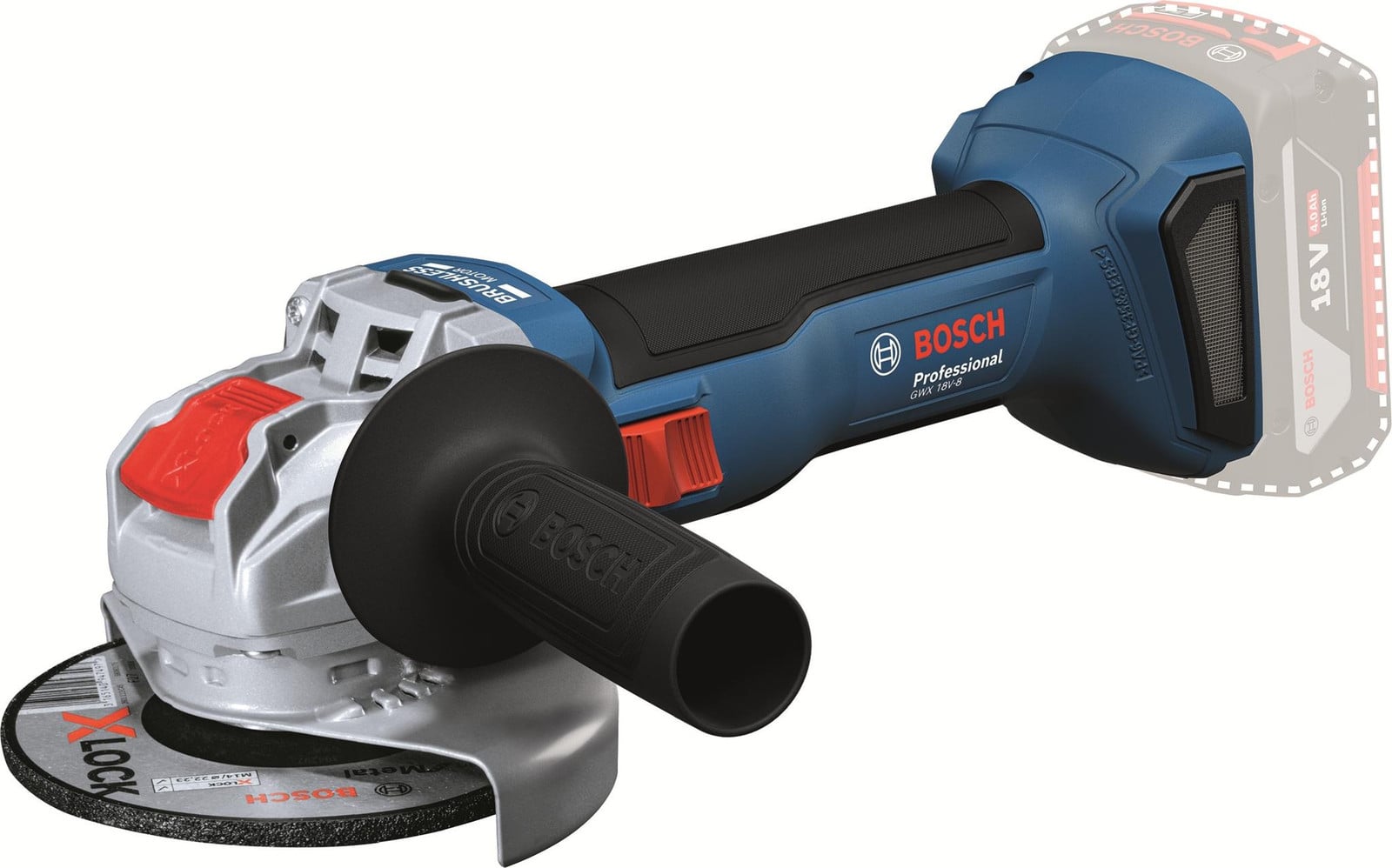 Bosch Professional Schuurmachine GWX 18V-8 met X-LOCK-systeem