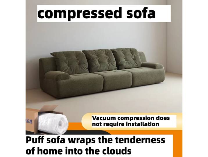Canapé compressé pour salon, fauteuil de bureau, canapé de relaxation à compression sous vide, canapé 3 places, chaise longue design paresseuse, mobilier