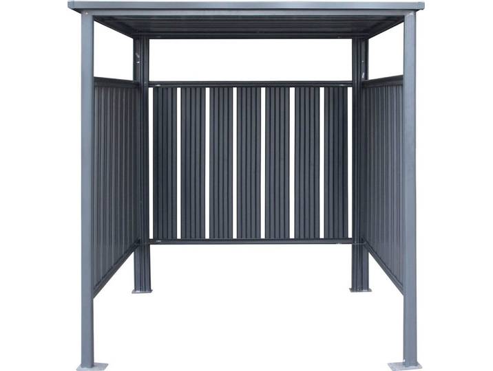 WESTMANN Kaminholzregal, BxTxH:180x200x210 cm, anthrazit, auch als Fahrrad- oder Rauchunterstand