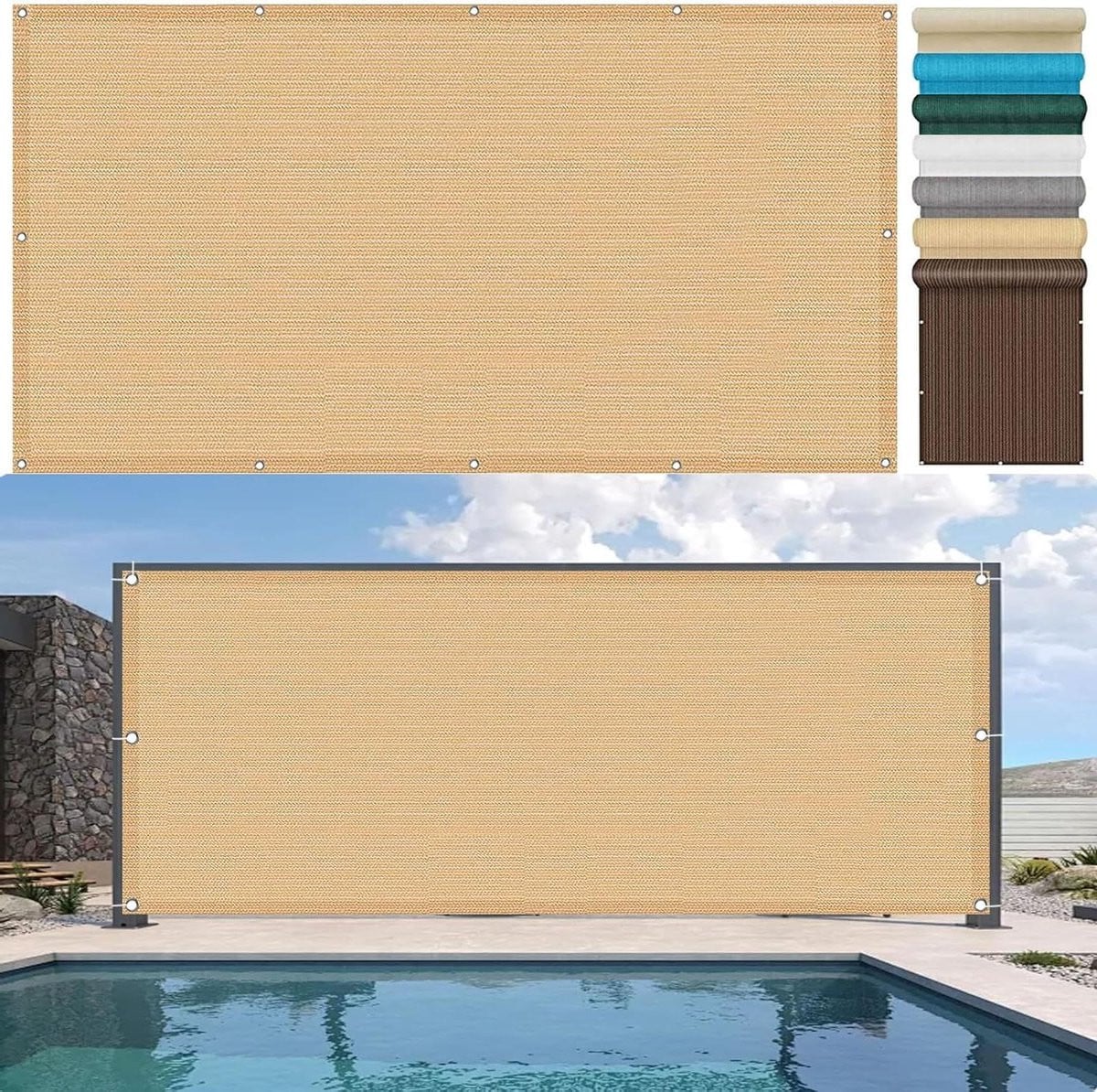 Balkonscherm Privacy scherm Creme 75 x 775 cm