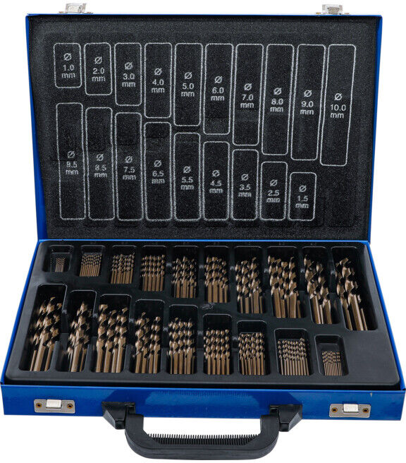 BGS Jeu de forets HSS alliage au cobalt 5 % 1 - 10 mm170 pièces ; BGS technic (2000)