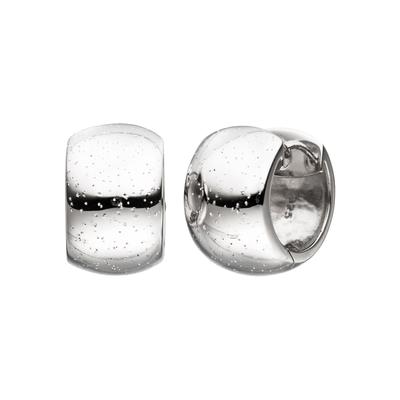 Paar Creolen JOBO, silber (silber 925), Ohrringe, Damen, 17,3mm, Silber 925 (Sterlingsilber), breit rund 925 Silber