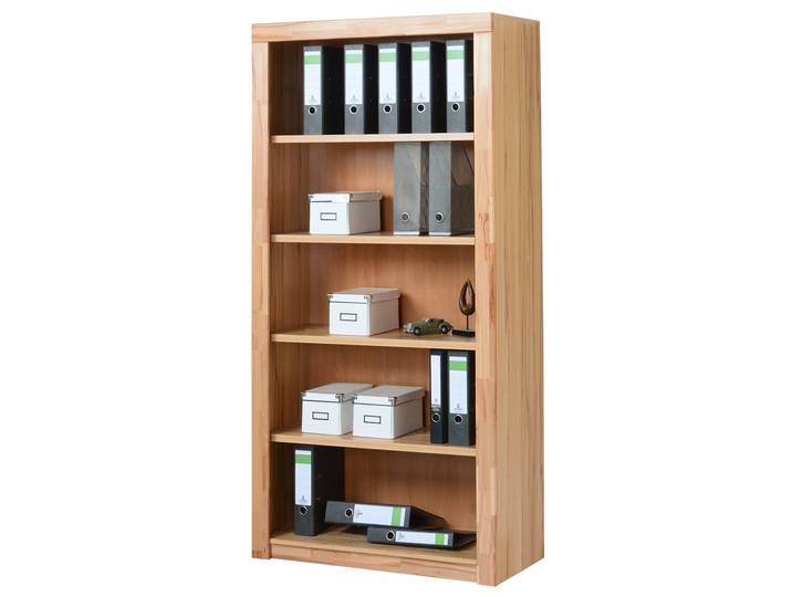 OFFICE FOUR Aktenregal, Material teilmassiv, Kernbuche