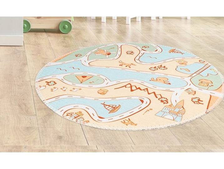 Kinderteppich ARTE ESPINA Bambini 200 , bunt (multi), H:5mm Ø:160cm, Polyester, Teppiche, Kinderteppich, Fantasievoll bedruckter Kinderteppich, angenehme Haptik