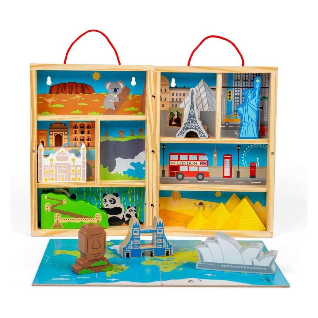 Bigjigs Reisespielset aus Holz, 10-tlg. (BJ37020)