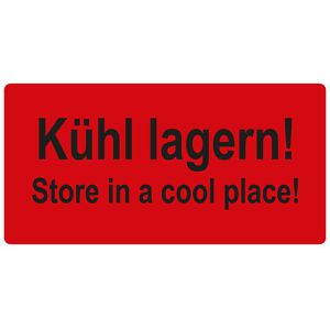 Böttcher-AG Hinweisetiketten Kühl lagern, 100 x 50 mm, selbstklebend, 1.000 Stück