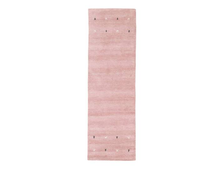 Tapis de couloir Gabbeh Uni 60 x 180cm Rose foncé/Rose foncé
