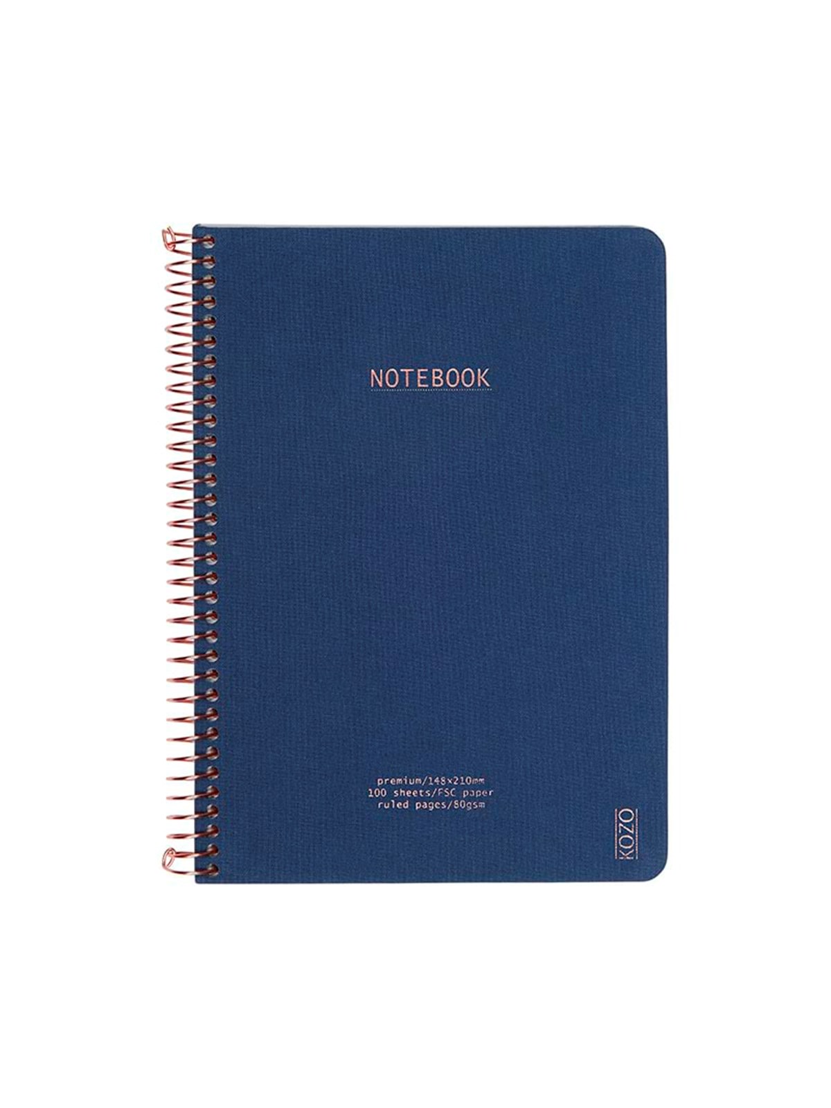KOZO Premium Notebook A5 navy 100 pcs 80g.