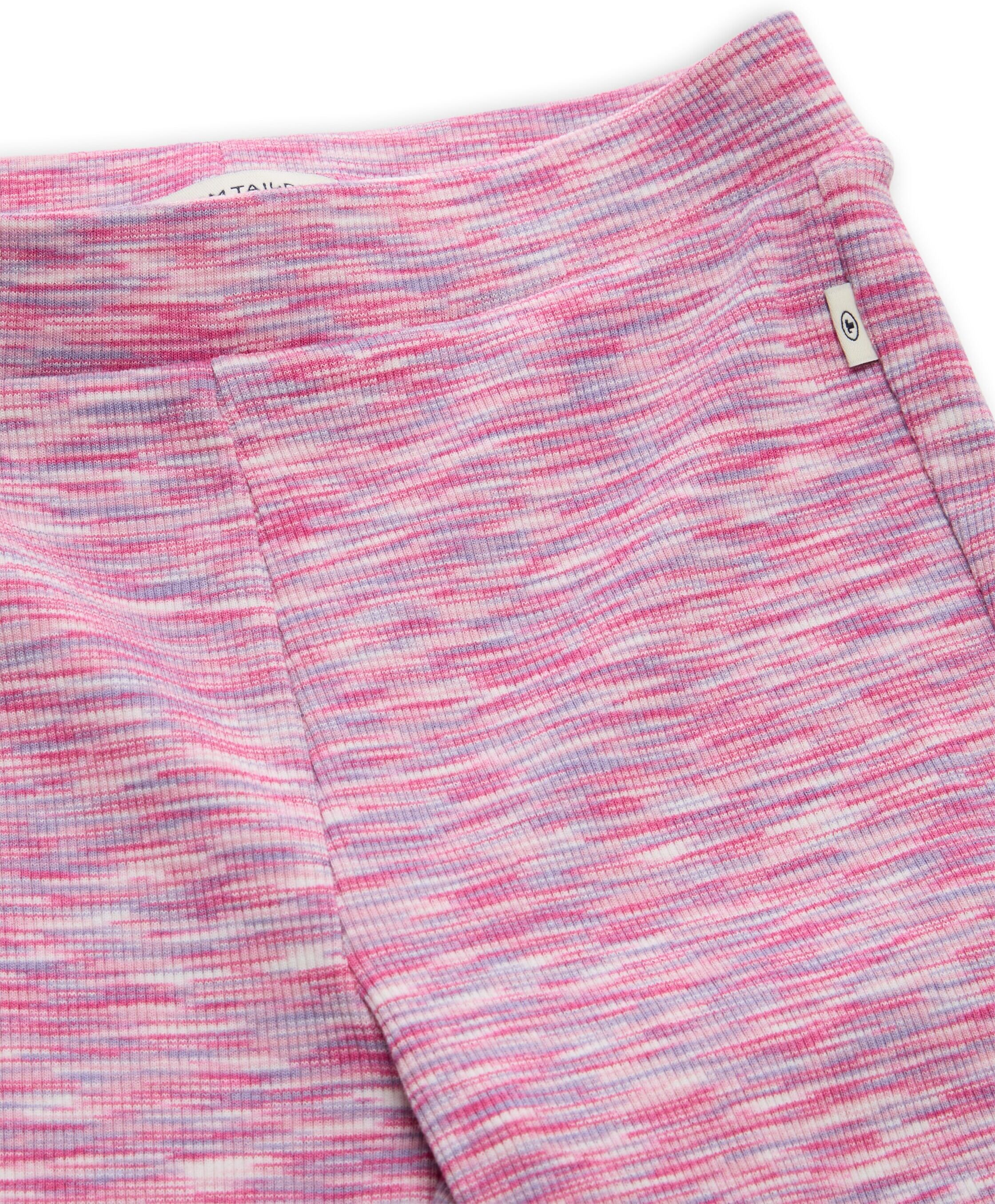 Leggings TOM TAILOR, Mädchen, Gr. 128, N-Gr, rosa (pink space dye texture), Web, Obermaterial: 58% Polyester, 37% Viskose, 5% Elasthan, Hosen Leggings pink space dye texture 128, N-Gr