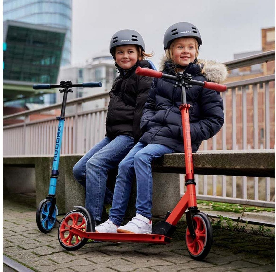 Scooter HUDORA "Up 200", rot, Roller, Kinder, Scooter rot Einheitsgröße