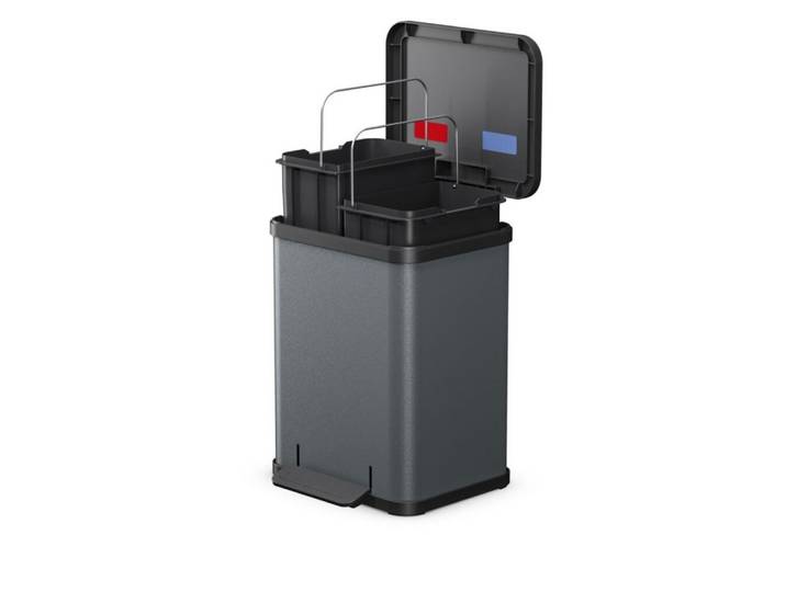 Hailo Mülltrennsystem Öko duo Plus M dunkelgrau, matt