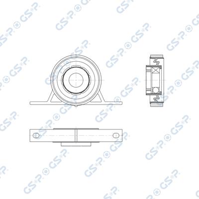 GSP Lagerung, Gelenkwelle 539919 für JAGUAR