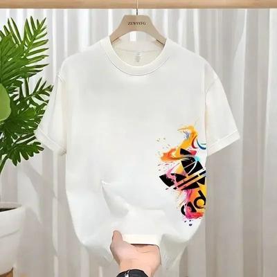 Uplift Essentials Casual Printed Cotton T Shirt For Men And Women white s