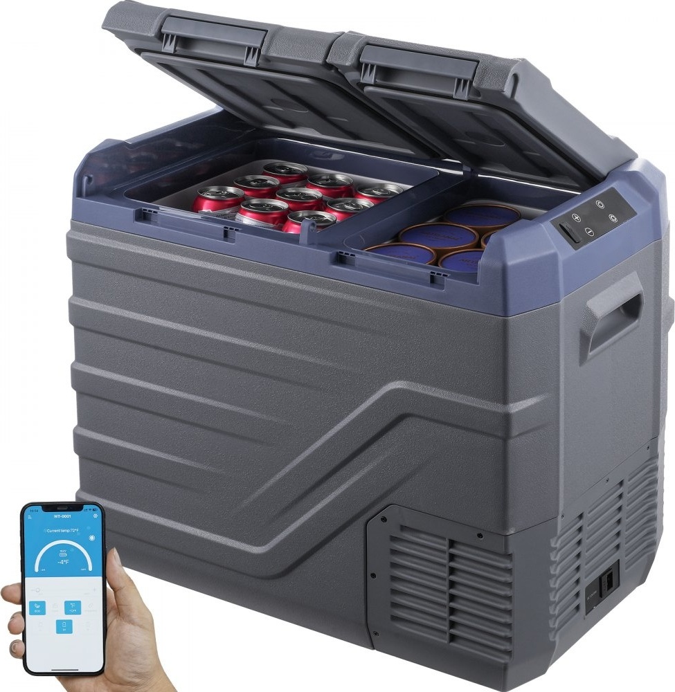 Tragbarer Kühlschrank mit Gefrierfach - 40L Dual-Zone - 60W Kühlbox für Auto und Camping