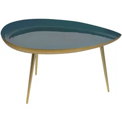 Couchtisch blau lackierter Stahl DROP
