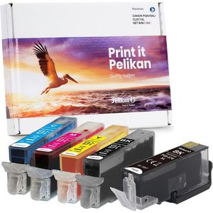Pelikan kompatibel für Canon PGI-570PGBK XL, + CLI-571 XL, Tinte,  , 2x schwarz, cyan, magenta, gelb
