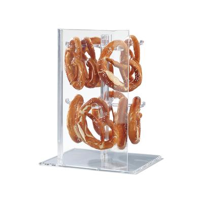 A.G.L. Brezel- und Wurstständer, mit Hustenschutz, 8 drehbare Arme aus Acrylglas, optimale Platzierung auf Theken