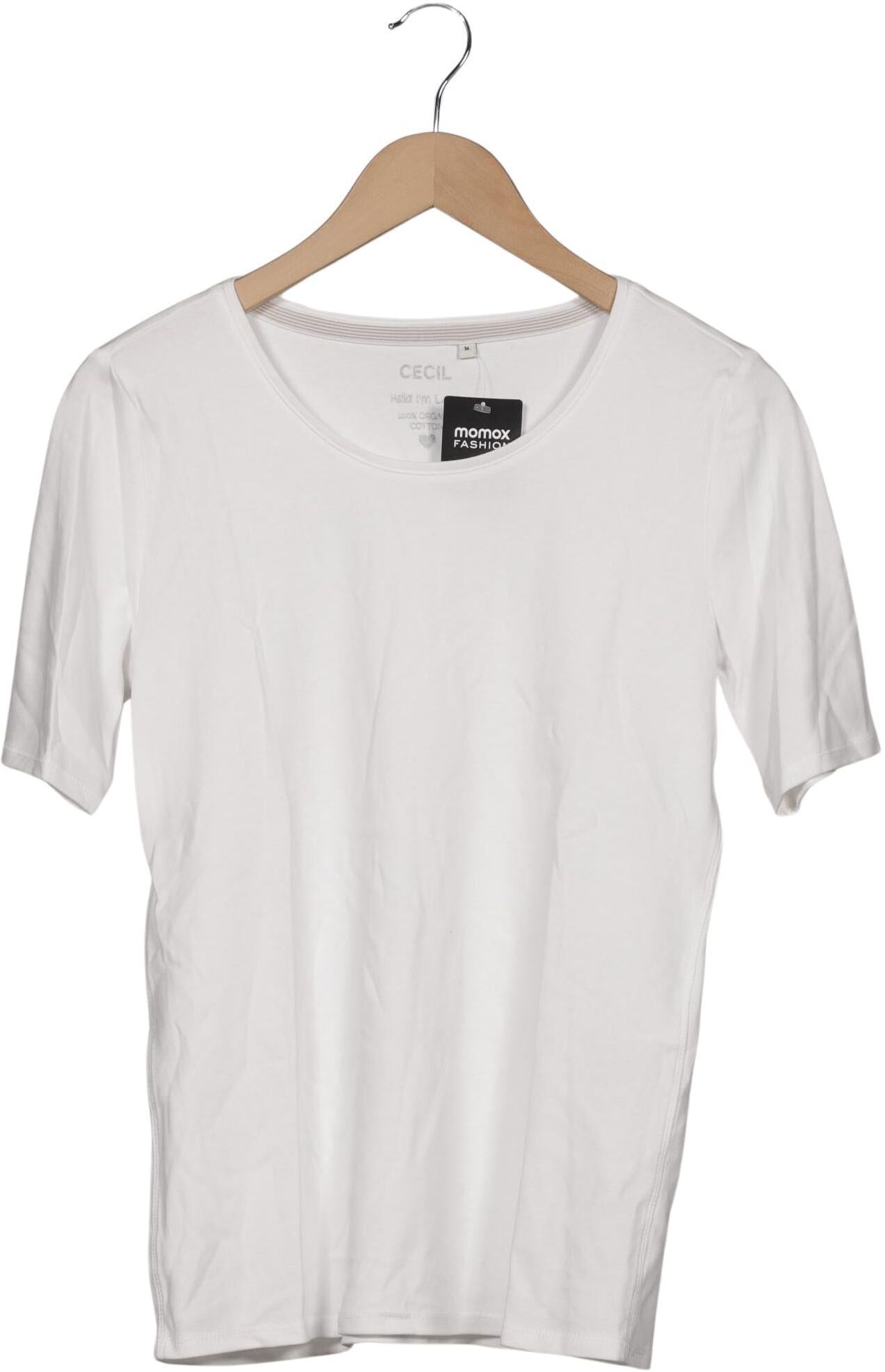 Cecil Damen T-Shirt, Weiß, Gr. M, Baumwolle - Second Hand