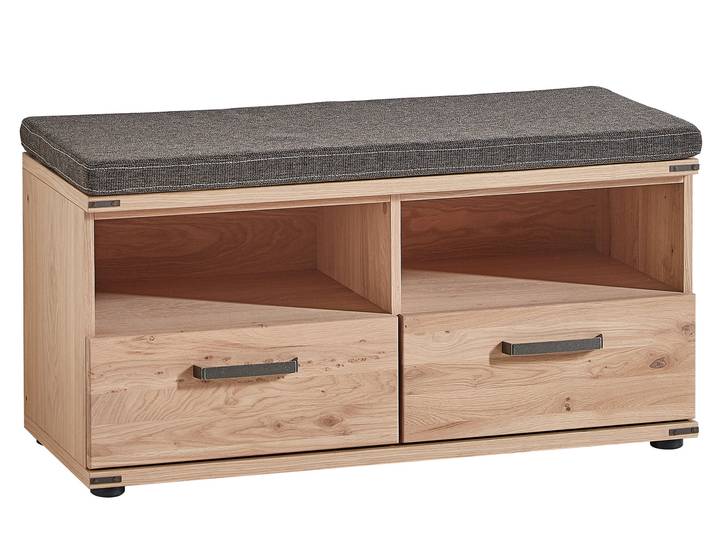 BANTY Garderobenbank, Material Teilmassiv, Wildeiche