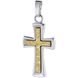 trendor 75783 Kreuz-Anhänger 585 Gold 14 Karat Bicolor