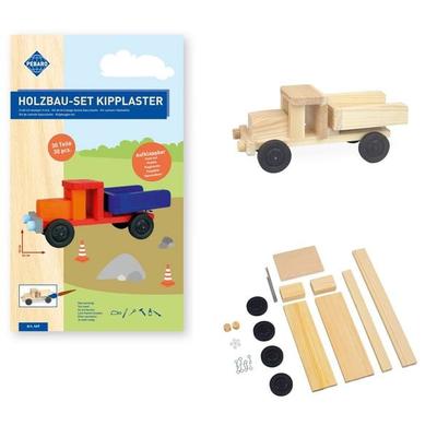 PEBARO 469 - Holzbau-Set Kipplaster, 30-teilig, Bastelset