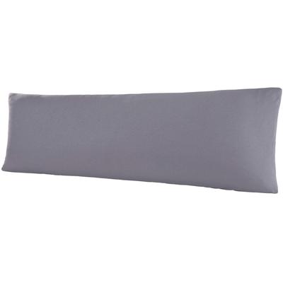 Kissenbezug BELLANA "Mako-Jersey", grau, B:40cm L:140cm, Jersey, Obermaterial: 100% Baumwolle, Kissenbezüge, Kissenbezug, für Seitenschläferkissen