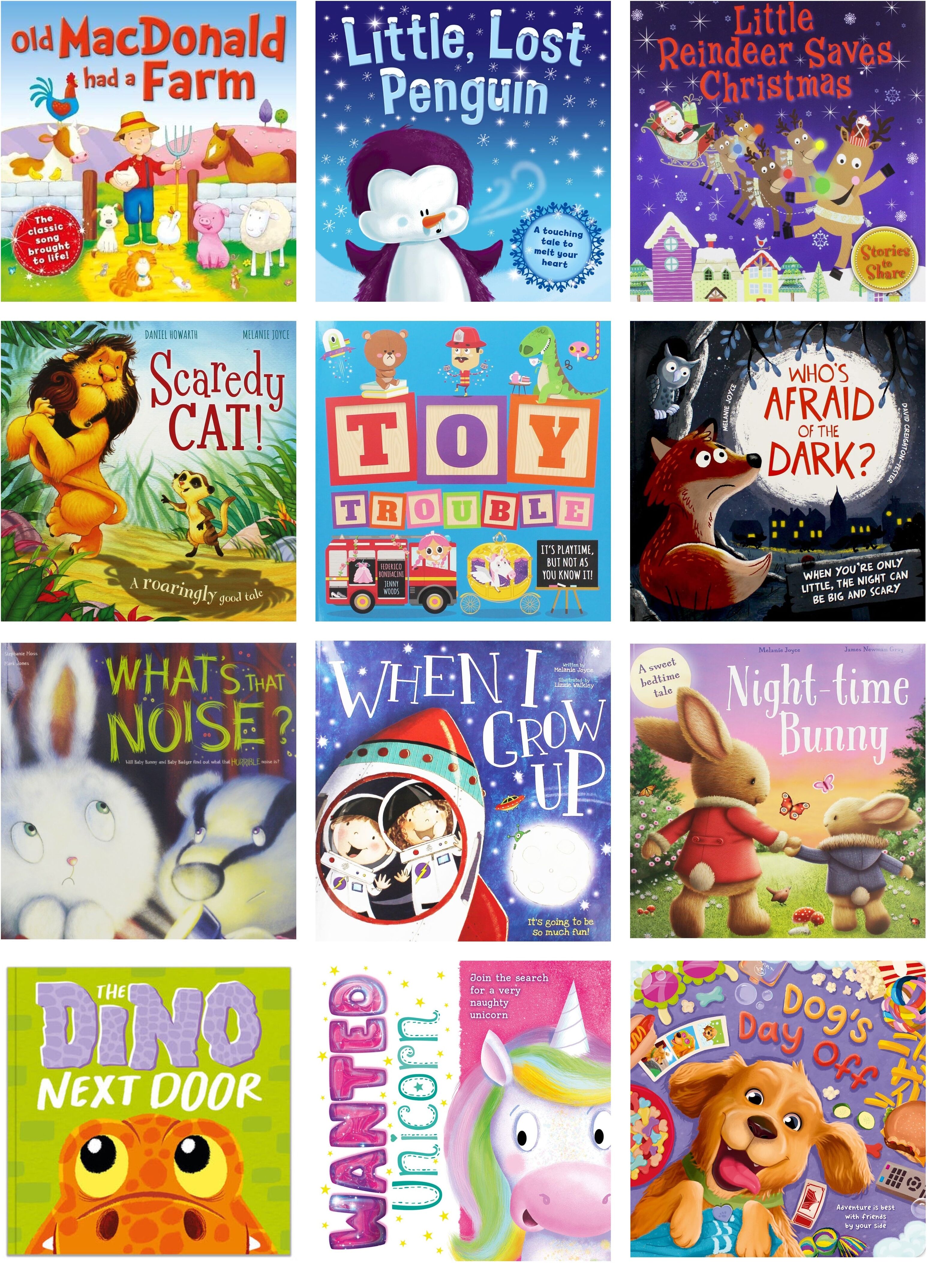 Igloo Books Children's Stories to Share 12 Picture Books Collection Set (Little Lost Penguin, Little Reindeer Saves Christmas, Scaredy Cat, Toy Trouble, Who's Afr