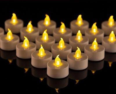 Uplifted Finds 12 24 Or 48 Pack Battery Operated LED Tea Light Candles Bright Naturally Flickering Ambient Lights 12 pack