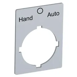 ABB Rectangularlegendplate29,6x39mmalum Textschild Hand O Auto, Beschriftungsfeld Höhe 39 mm SK615550-80