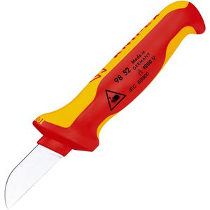 Knipex Kabelmesser 98 52, VDE-geprüft, 190 mm, Mehrkomponentengriff isoliert, mit Schutzkappe