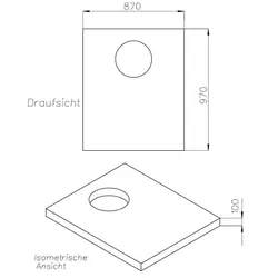 Neuesbad Wannenträger für RIHO Velvet Sole 100x90x3 SD 90110