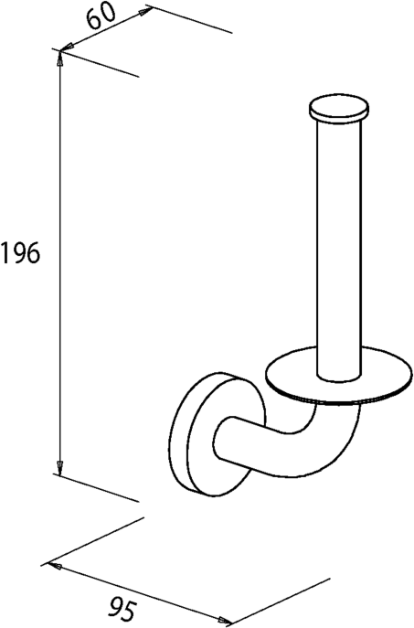 Bravat Varuna WC-Papierreserverollenhalter 765310 chrom, zum Kleben/Schrauben