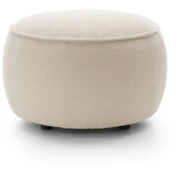MASSENO Sitzhocker KIRA, Modern Polsterhocker, Fußhocker Creme