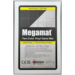 Chessex Megamat 1 Reversible Black-Grey Squares (341⁄2 x 48 Playing Surface) (Multilingual)