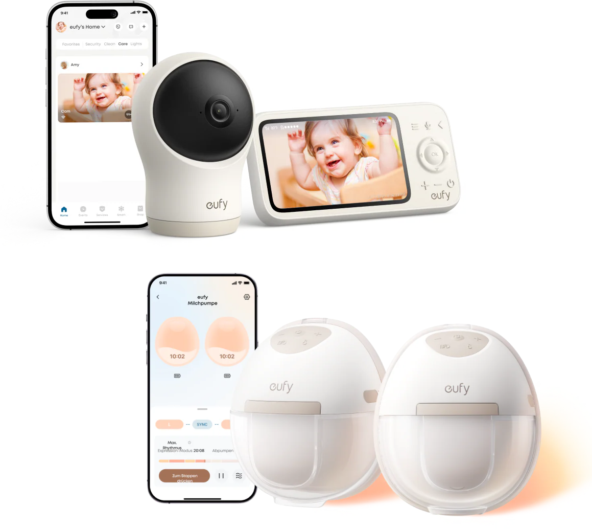 eufy Babyphone C10 + Tire-lait portable chauffant eufy E20