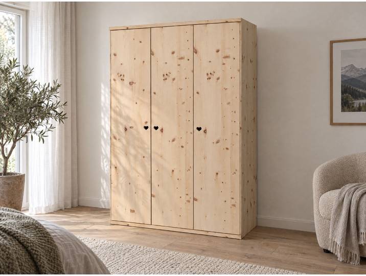 Zirbenschrank „Romana“ 3-türig Massivholz Zirbe