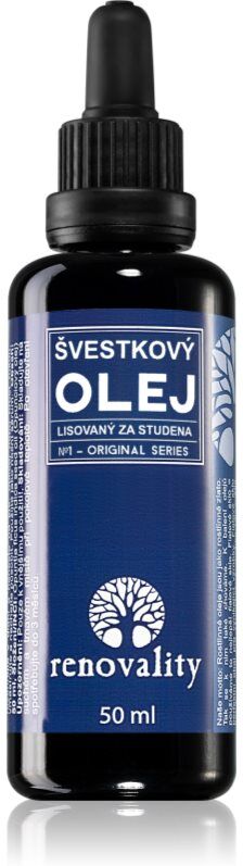 Renovality Original Series Cold-Pressed Plum Oil huile visage pour peaux sèches à sensibles 50 ml