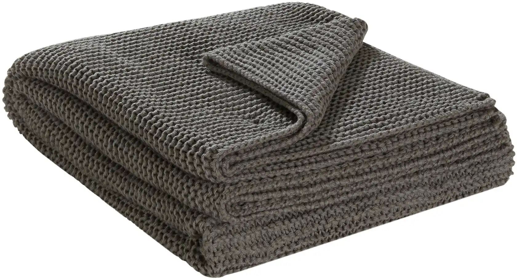 como Strick Plaid  Svea ¦ grau ¦ Maße (cm): B: 130