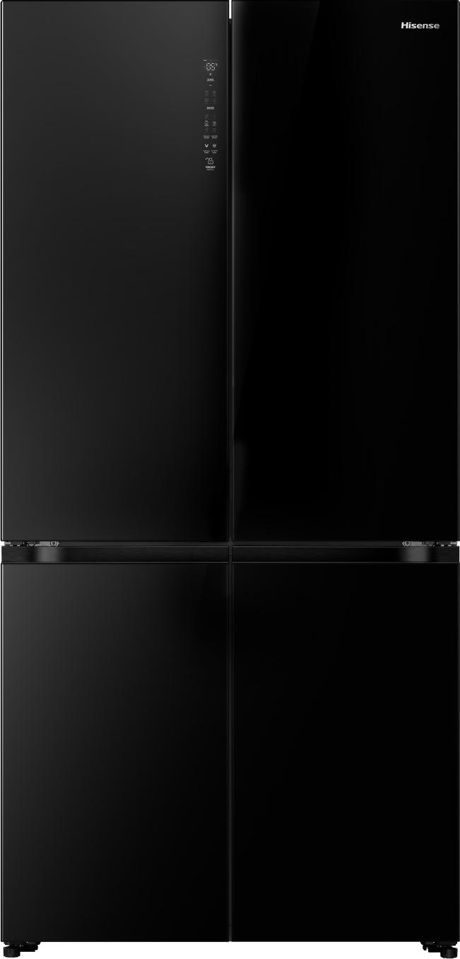 Hisense RQ768N4GBE, Freistehend, Mehrtürig, Schwarz, Black Glass, Touchsteuerung, LED