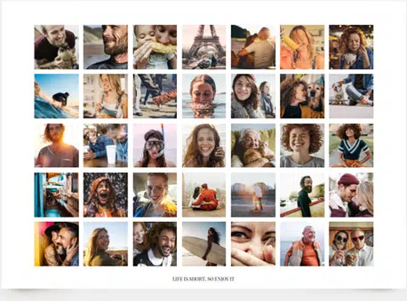 Myposter Fotocollage "Life is short" auf Poster