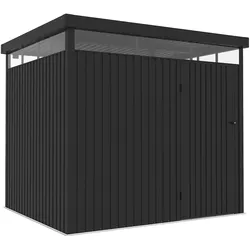 Wasabi – Gartenhaus Metall 5,23m2 Ice – Robuste Stärke 0,40mm – Lampe Inklusive – Abschließbar Mit Schlüssel – 360o Oberlicht – Flachdach