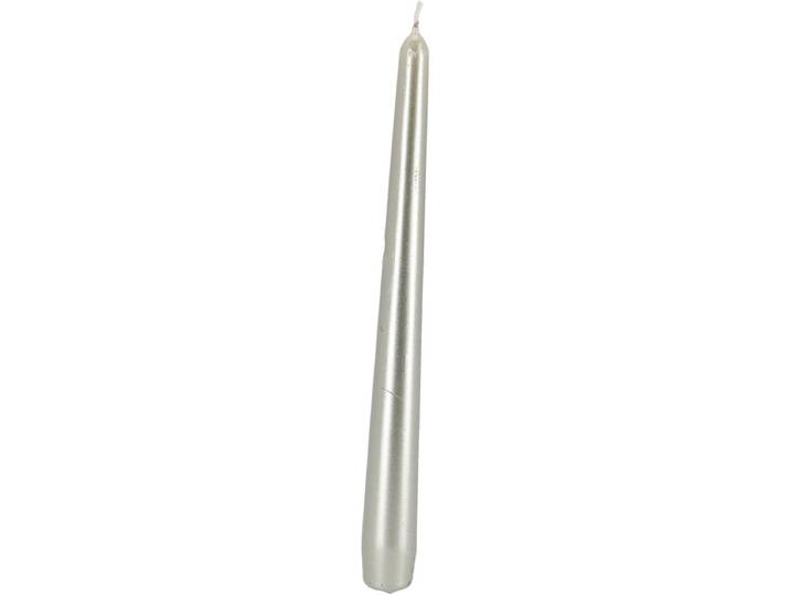 Bolsius - Gotische kaarsen - 245/24 - 4 stuks per verpakking - Special Essentials - Metallic White Silver