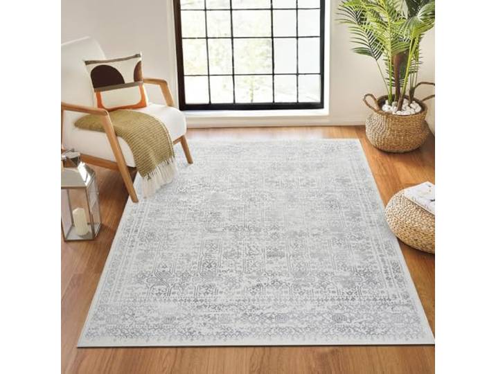 Livabliss Vicky Marrakech Tapis Vintage 160x220 cm – Gris\, Crème\, Bohème