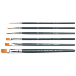 Winsor & Newton, Pinsel, WAT COL SHORT No. 15 Rnd 2, 3, 5, Flat 3, 5, 6 SH (6 mm)