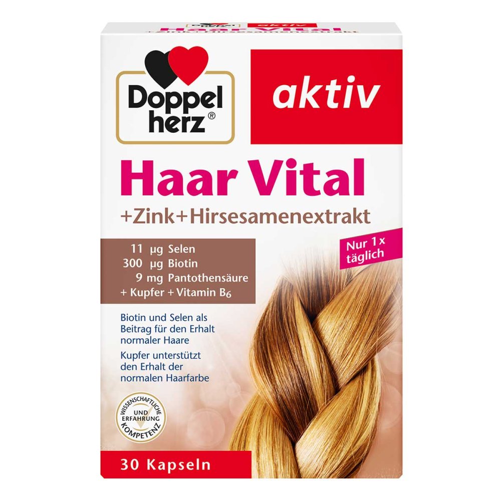 Queisser Pharma GmbH & Co. KG Doppelherz Haar Vital+Zink+Hirse Kapseln 19760251
