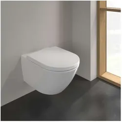 Villeroy und Boch Subway 3.0 Combi-Pack 4670TS01  TwistFlush, spülrandlos, Wand-WC mit WC-Sitz, Weiß
