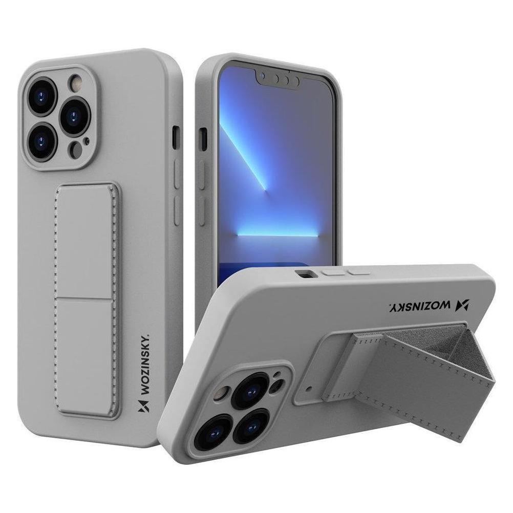 Wozinsky Kickstand Case silicone case with stand for iPhone 13 gray (Apple iPhone 13) (Wozinsky Kickstand iPhone 13 Grey)