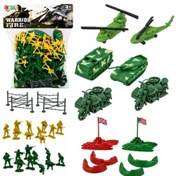 Militärset Soldatenfiguren Militärfahrzeuge Karte Zubehör 121-teilig.